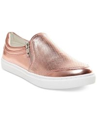 steve madden slip ons rose gold